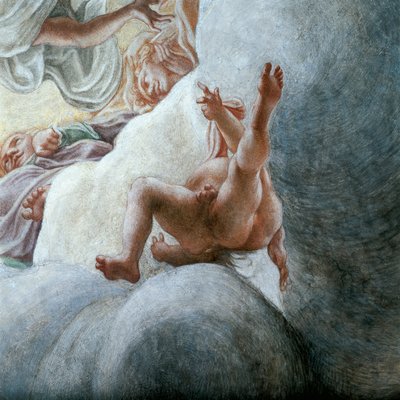 飛翔する天使 「聖母被昇天」より詳細 作： (c.1489 1534) Correggio