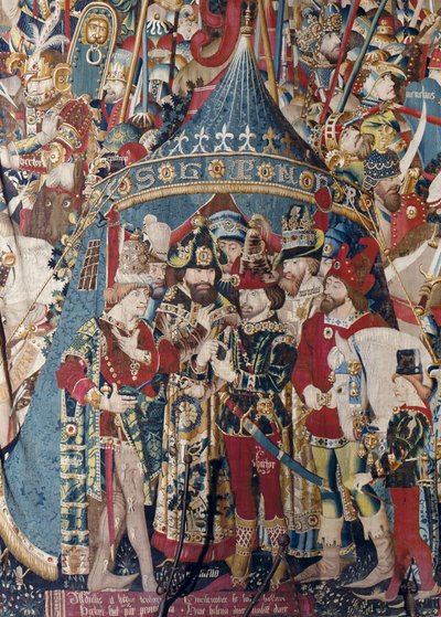 A Guerra de Tróia: Tenda de Aquiles, c.1470 (tapeçaria) 作： (fl.1450 75) Master of Coetivy