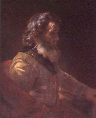 老いた戦士（油彩・キャンバス） 作： (follower of) Rembrandt Harmensz. van Rijn