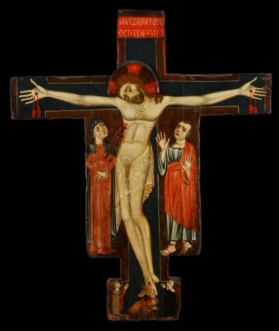 十字架、1200年代後半（パネル上のテンペラ） 作： (studio) Master of the Magdalene Altarpiece