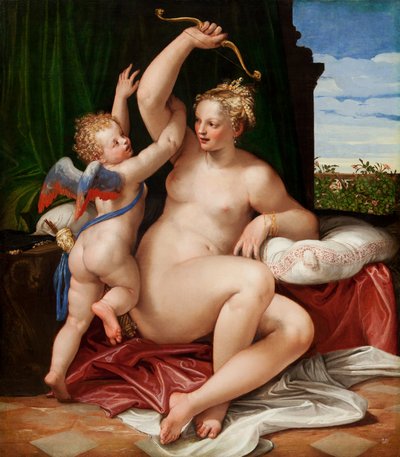 ヴィーナス武装解除キューピッド、1550-55 作： Paolo Veronese