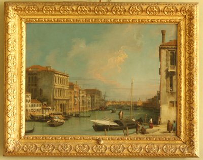 カンポサンヴィオからのベニスの大運河の眺め（銅に油彩） 作： Giovanni Antonio Canal