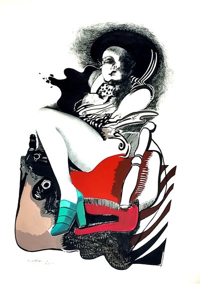 G.C.リッカルディ《無題》1974年、紙張り、40x70、イタリア 作： Gian Carlo Riccardi