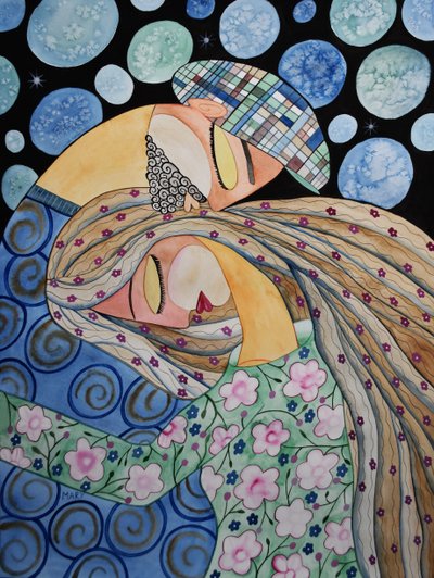 ハグ 作： Marys Watercolors