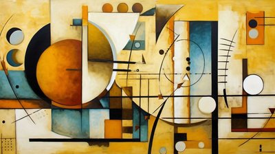 抽象画, 数学と幾何学, オフィスの壁飾り 作： ファフタリ・アブデラヒム