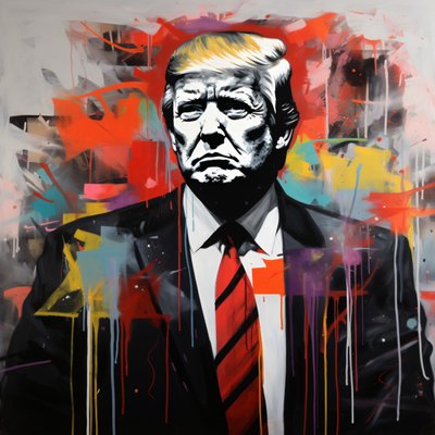 ドナルド・トランプ グラフィティ＆ストリートアート ドローイング、オンライン、ポスタープリント 品質 作： ファフタリ・アブデラヒム