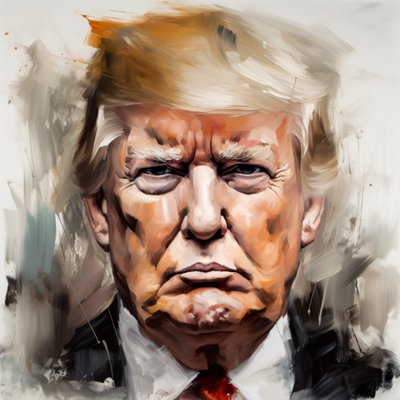 ドナルド・トランプの肖像画 販売、額装された壁の装飾 作： ファフタリ・アブデラヒム