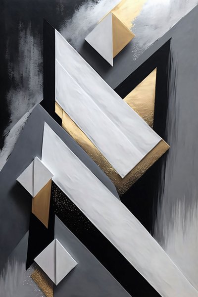縦のキャンバス、オイルの抽象的な絵画現代壁の家の装飾の印刷物 作： ファフタリ・アブデラヒム