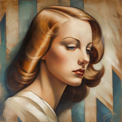 若いピンクのパンクな女性の肖像画、オンライン・キャンバスのオンデマンド印刷 作： F. Abderrahim
