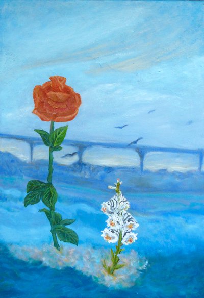 青い風景 作： Elzbieta Goszczycka
