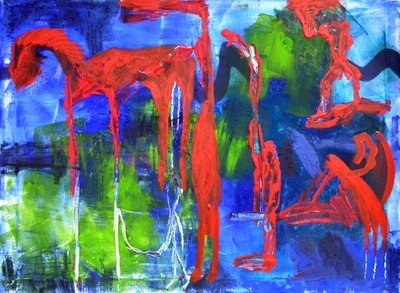 男たちは馬を連れて来た。私たちは馬を持っていなかった。 作： Alexandra Gertrud Maria Marx