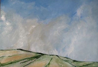 丘の上の風と雲 作： M. Vet