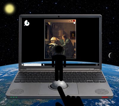 コペルニクス以来、人間は中心からXへと転がる（シリーズ「Windows」より） 作： 