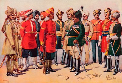 「インド兵のグループ」、1913 作： AC Lovett