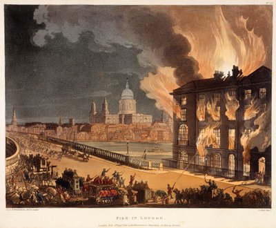 ロンドンでの火災 作： A.C., Rowlandson, Pugin
