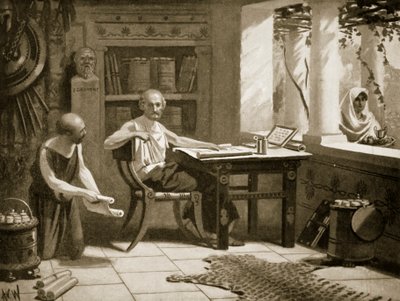 Xenophonが彼の歴史を口述する、「ハッチンソンの国家の歴史」、1915年からの実例 作： A.C. Weatherstone