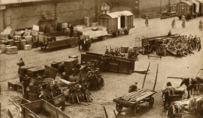 「ベルファストのトラブル」、1907 年、1933 年。 作： AE Brown