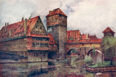 Henkersteg、Wasserturm、ニュルンベルク、ドイツ、c1905 作： AG Bell