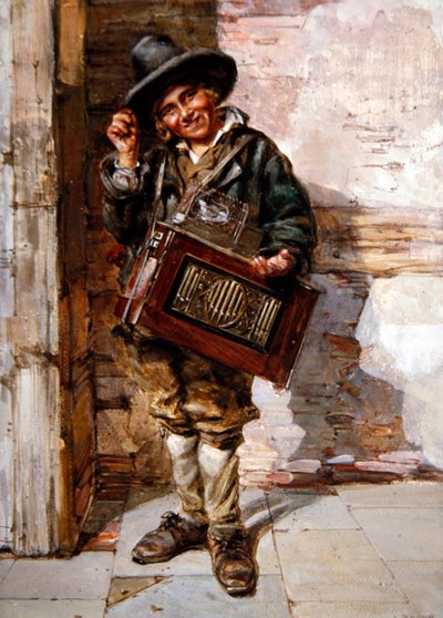 ハーディ・ガーディ・プレーヤー（The Hurdy-Gurdy Player 作： A.J. Rayner