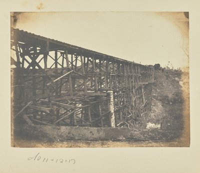フレデリックスバーグ鉄道のポトマック・クリークに架かる軍用鉄道橋 作： A.J. Russell