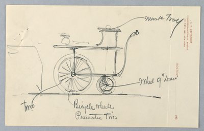 車輪付きサービングテーブルのデザイン 作： A.N. Davenport Co.
