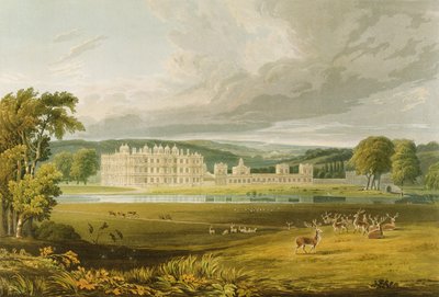 ロバートハヴェル（1769-1832）1816によって彫刻されたフレデリックマッケンジーによるスケッチの後の、バスの侯爵の座、ロングリート、ウィルトシャー 作： A.V. Copley Fielding