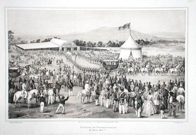 ハイチ皇帝としてのFaustin Soulouque将軍（c.1785-1867）の戴冠式 作： A. (after) Hartmann