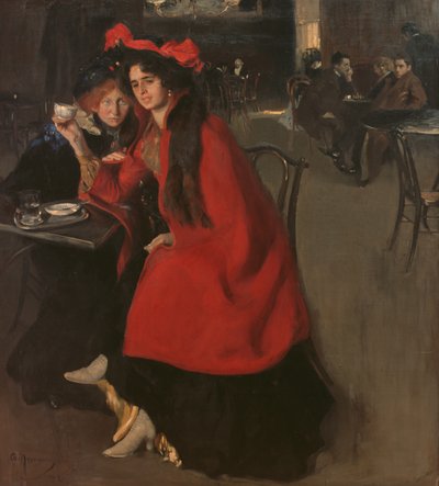 カフェで、1902 作： A. A. Murashko