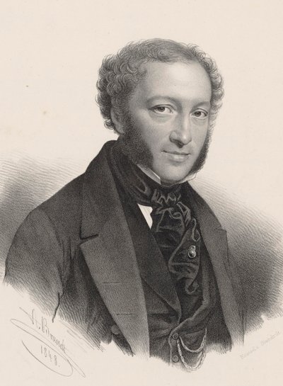ピアニスト兼作曲家イグナズ・モシェレスの肖像 1794-1870 , 1848年 作： A. Brandt