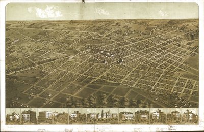ミシガン州エイドリアン 1866年LOC 73693418 作： A; Chicago Lithographing Co. Ruger