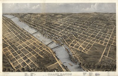 ミシガン州グランドラピッズ 1868年LOC 73693428 作： A; Chicago Lithographing Co. Ruger