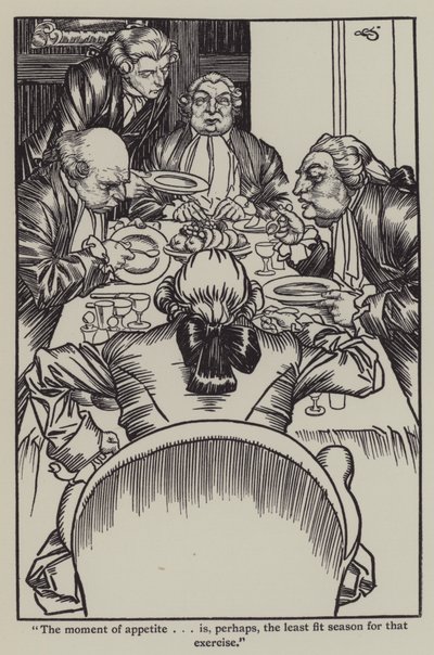 チャールズ・ラムの「The Essays of Elia」のイラスト（リトグラフ版 作： A. Garth Jones