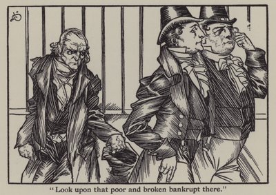 チャールズ・ラムの「The Essays of Elia」のイラスト（リトグラフ版 作： A. Garth Jones