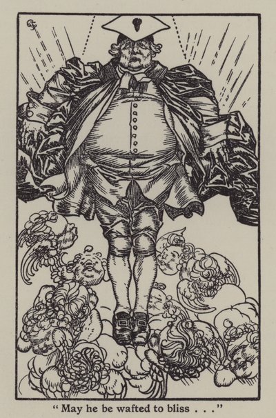 チャールズ・ラムの「The Essays of Elia」のイラスト（リトグラフ版 作： A. Garth Jones