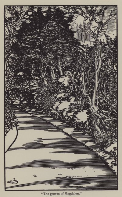 チャールズ・ラムの「The Essays of Elia」のイラスト（リトグラフ版 作： A. Garth Jones