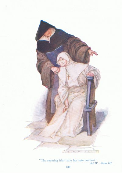 The seemling friar bade her take comfort (Measure for Measure), from Tales from Shakespeare pub. by Ward Lock & Co Ltd. 作： A. Jackson