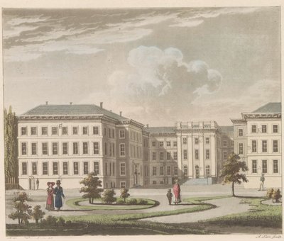 ハーグのノールデインデ宮殿、1810-1825 Le Palais Royal à La Haye, vu du jardin / 庭の側面から見たハーグの王宮 (オブジェクトのタイトル) 作： A. Lutz