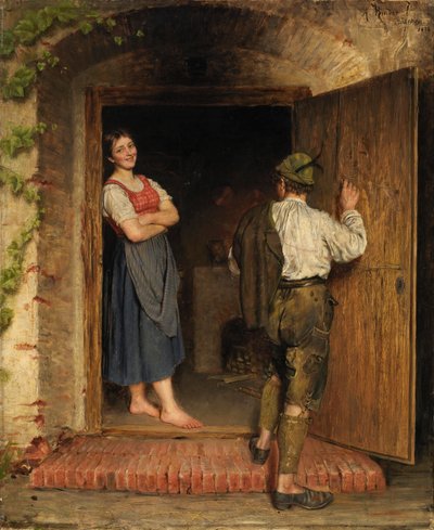 ドアに描く、1887年。 作： A. Rinder