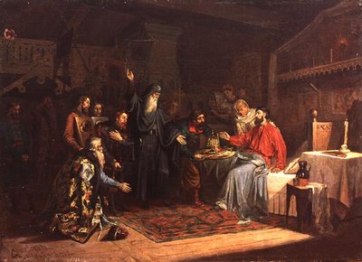 1616年、ポシャルスキー公爵を招き、ポーランド人からのモスクワ解放を導く 作： A. Shvaykevich