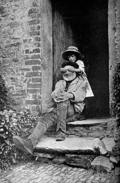 彼女の祖父、イングランド、c1922を持つ子供。 作： A. W. Cutler