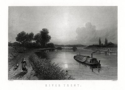 トレント川、イギリス、1883年。 作： A. Willmore