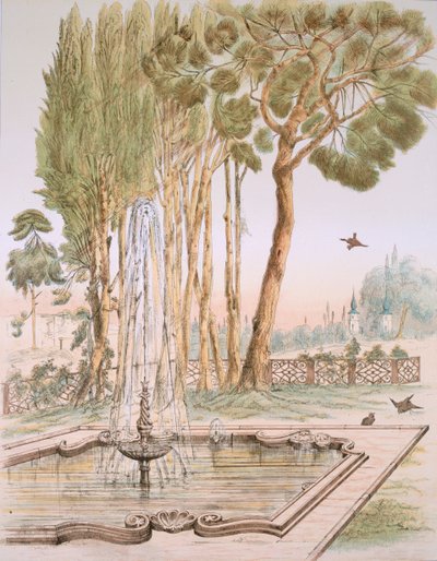 トルコの庭、パブ。 1883年。 作： A. de Beaumont