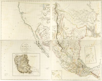 メキシコと隣接州の新しい地図 作： Aaron Arrowsmith