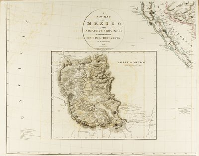 メキシコと隣接州の新しい地図 作： Aaron Arrowsmith
