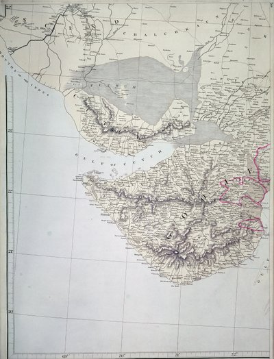 西インドの地図、1816年 作： Aaron Arrowsmith