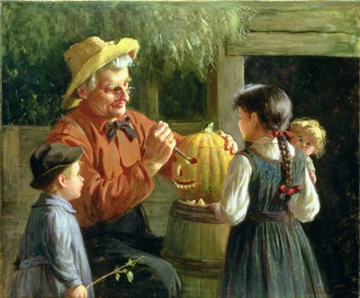 ジャック・オー・ランタン（帆布に油彩） 作： Abbott Fuller Graves