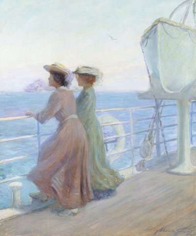 家に近づく、1905年頃（キャンバスに油彩） 作： Abbott Fuller Graves