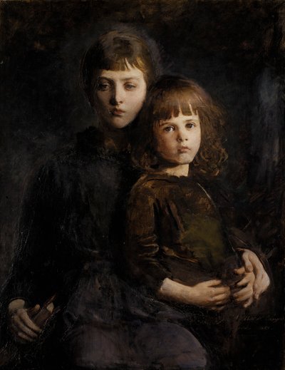 兄妹（メアリーとジェラルド・セイヤー） 作： Abbott Handerson Thayer