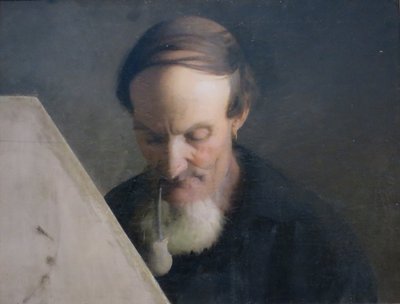 網を繕う漁師 作： Abbott Handerson Thayer