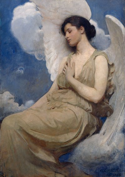 イタリア語：翼のある人物 作： Abbott Handerson Thayer